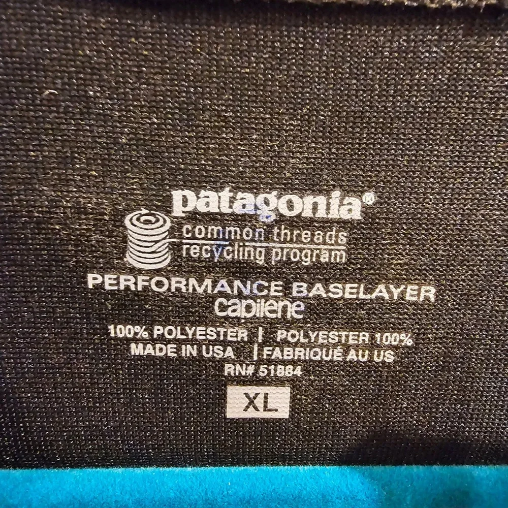 Patagonia Capilene 1 Silkweight Baselayer Crew Mens XL Black 45350F8 Long Sleeve